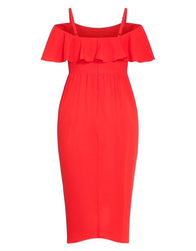 City Chic - Flirtation Drape Midi Dress