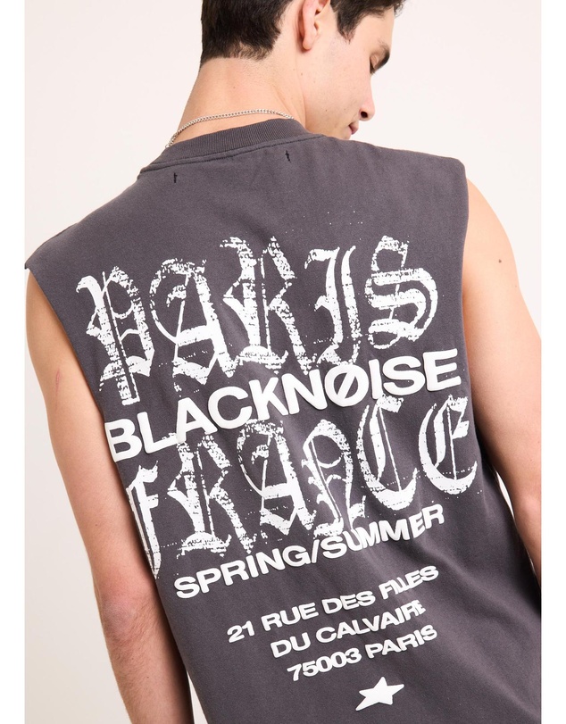 Black Noise White Rain - Rue Des Muscle Tank