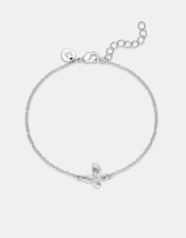 Mestige - Bella Butterfly Bracelet - Silver Plated