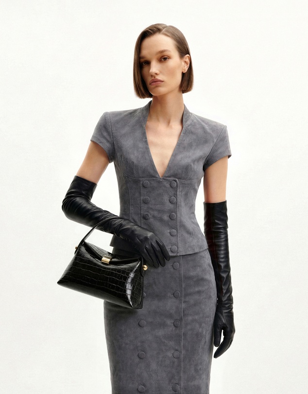 JW PEI - Emma Croc Embossed Box Bag