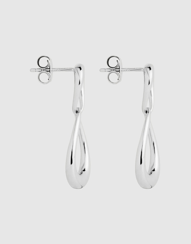 Najo - Vivante Silver Drops Grande Earrings