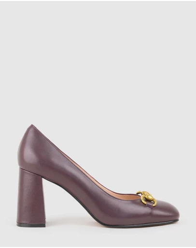 Edward Meller - BAILEY85 Block Heel Pump with Trim