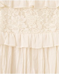 M.N.G - Chiffon Dress With Embroidered Details