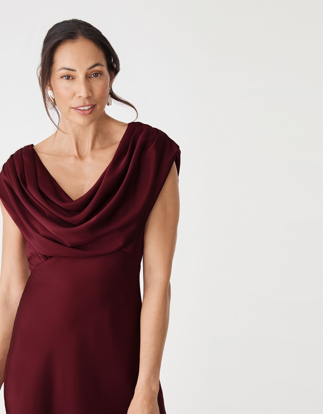 Forcast - Caroline Cowl Satin Dress