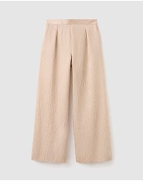 M.N.G - Striped Lyocell Trousers