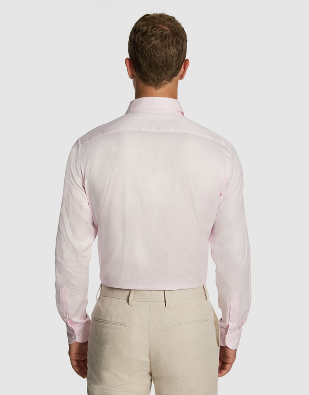 yd. - Clubman Pure Cotton Twill Slim Fit Dress Shirt