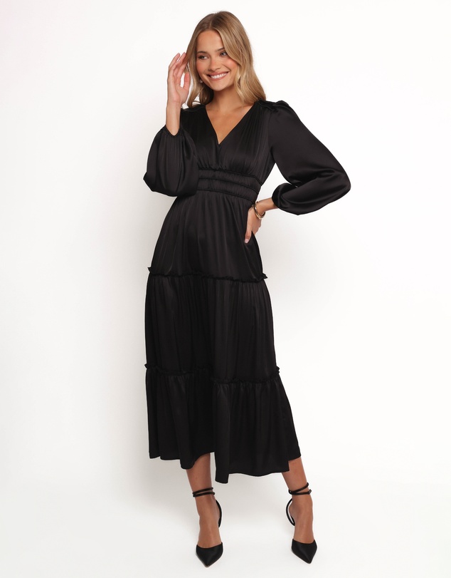 Petal & Pup - Rowen Long Sleeve Maxi Dress - Black