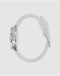 Maxum - Liberty White Dial With White Silicone Strap & Silver Tone Case