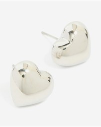 Lovisa - Waterproof Stainless Steel Small Chunky Heart Stud Earrings