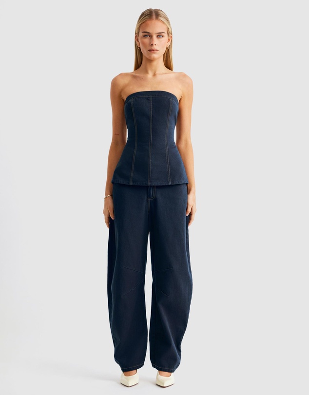 SNDYS - Lex Denim Corset Top