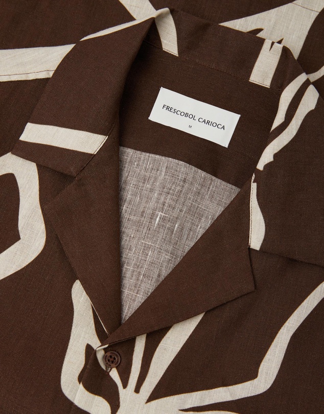 Frescobol Carioca - Roberto SS Linen Shirt Flor Print