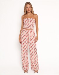 Petal & Pup - Lux Pants - Red Blossom