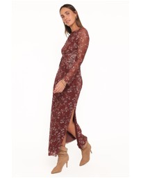 Petal & Pup - Nash Long Sleeve Dress - Rust Floral