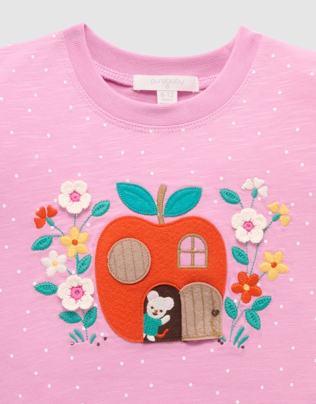 Purebaby - Ruffle Tee-Kids-Babies