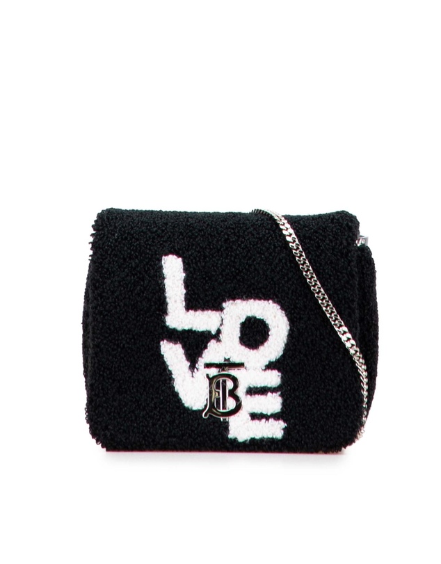 Pre-Loved by Azura Reborn - Pre-Loved burberry Stylish Embellished Boucle Crossbody Bag with Chain Strap