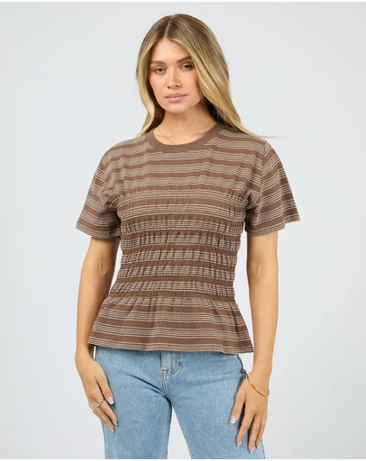 All About Eve - Zelena Knit Tee Coffee