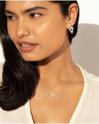 Mestige - Trust Cross Necklace - Silver Plated