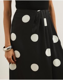 Atmos&Here - Nara Polka Dot Midi Skirt