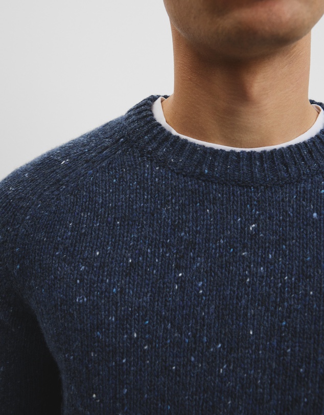 Country Road - Merino Nep Wool Blend Crew Neck Knit