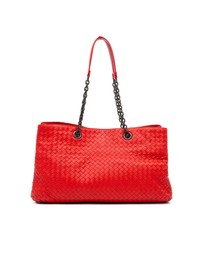 Pre-Loved by Azura Reborn - Pre-Loved bottega veneta Woven Leather Chain Detail Tote Bag with Handle
