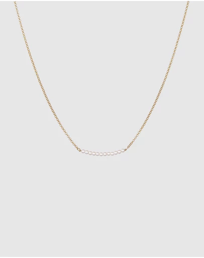 Elli Jewelry - Necklace Pearl Dainty 925 Sterling Silver Gold-Plated