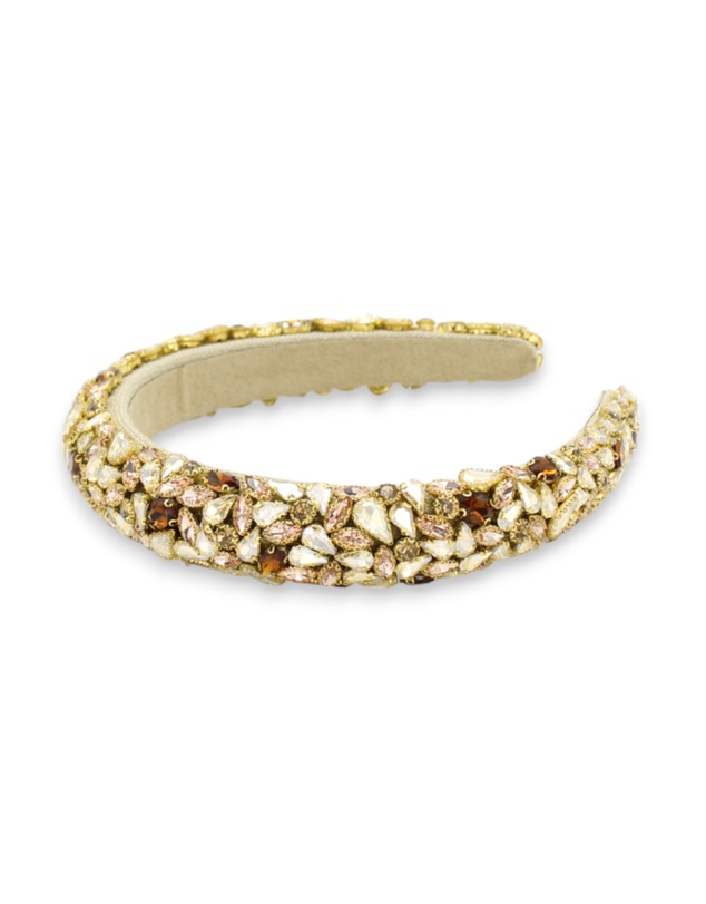 Morgan & Taylor - Camellia Headband in Gold