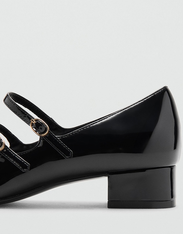 M.N.G - Patent Leather Buckled Heel