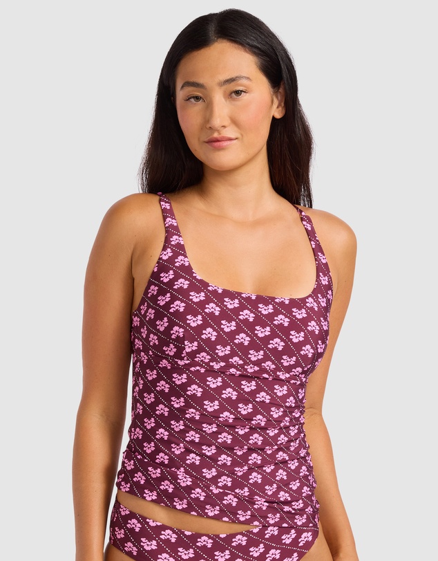 Seafolly - Batik Bloom Square Neck Tankini Bikini Top