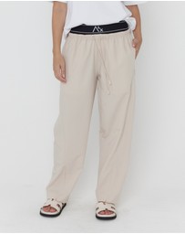 ALEXANDRA - Noir Pants Stone