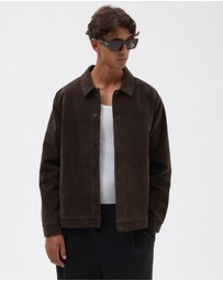 AERE - Suede Look Harrington Jacket