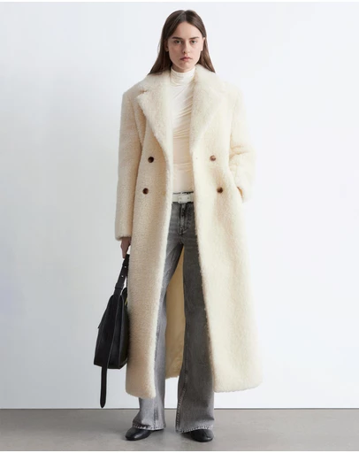 & Other Stories - Wool Shearling Maxi Coat