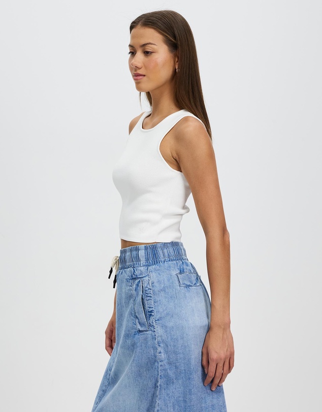 DRICOPER DENIM - Cami White Knit Top