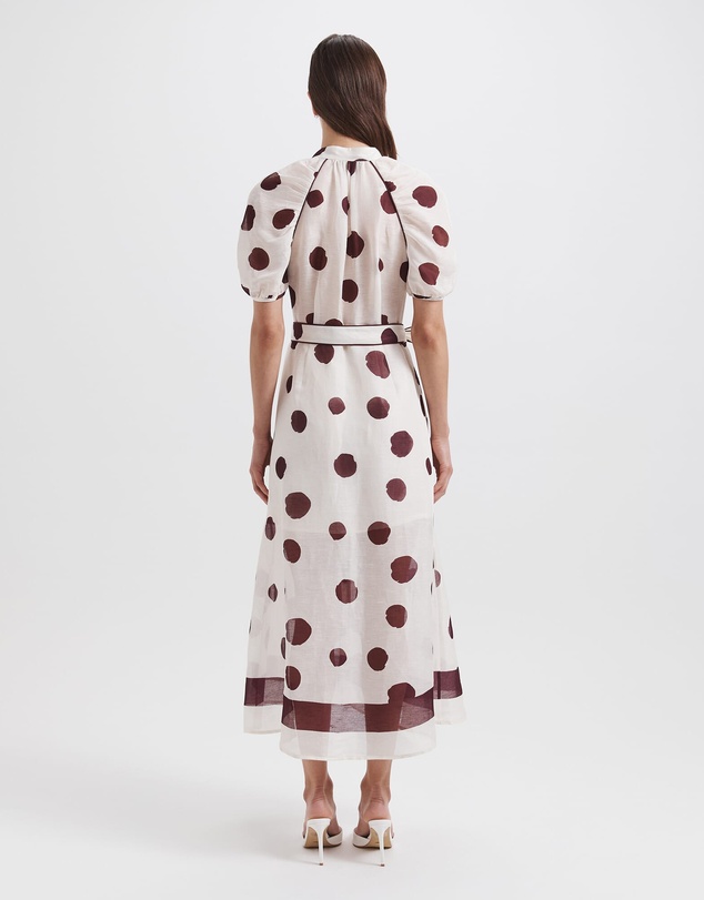 SABA - Dolcetto Silk Linen Midi Dress