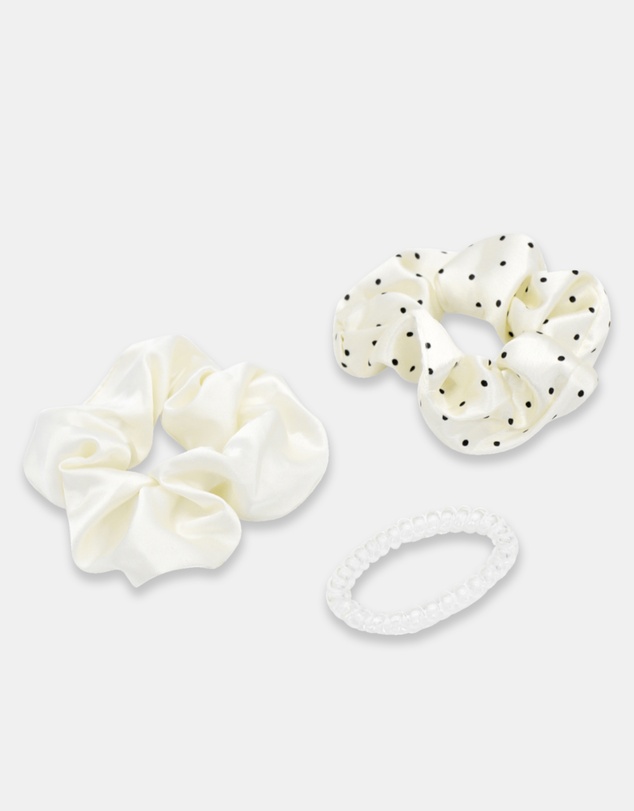Morgan & Taylor - Mara Scrunchie Set in White
