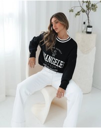 Esther & Co - Kanoe Knit - Black Print