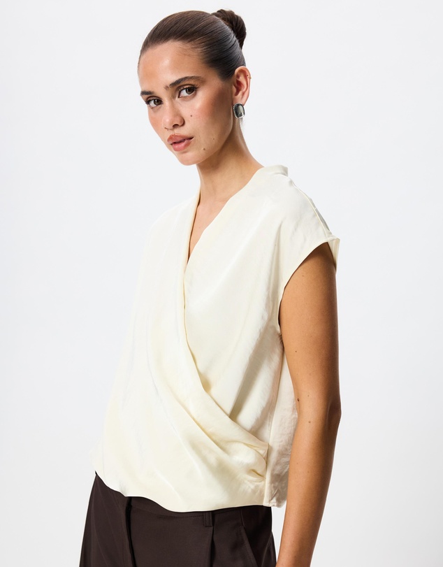 Tussah - Alessandra Satin Wrap Top