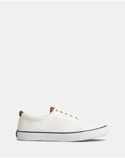 Sperry - Striper II Canvas Medium White- Men's