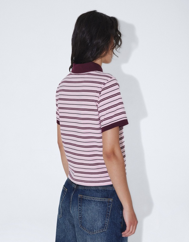 Dr Denim - Jade Polo Pink Stripe