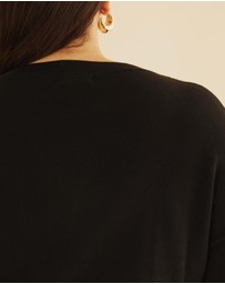 Atmos&Here Curvy - Organic Cotton Vneck Knit Jumper