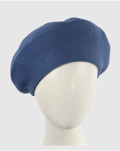 Max Alexander - European Made Blue Soft Wool Beret