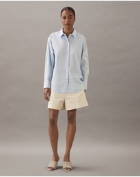 Calvin Klein - Cotton Poplin Stretch Relaxed Shirt