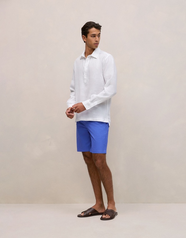 Trenery - Cotton Twill Chino Short in Vivid Blue