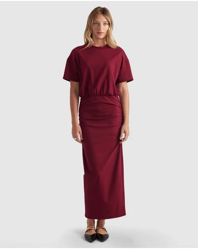 Decjuba - Gabbie Ruched Midi Dress