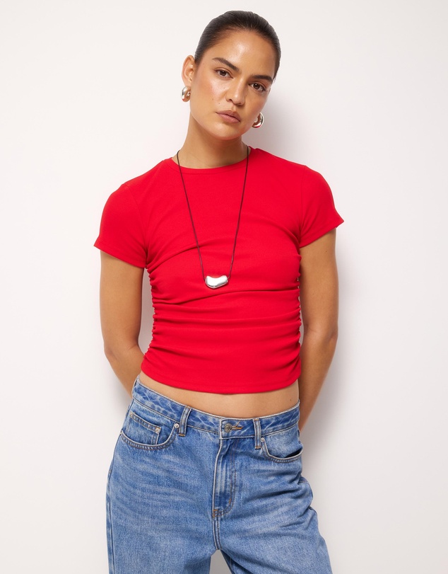 AERE - Bella Ruched T-Shirt