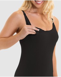 B Free Intimate Apparel - Bamboo Nursing Cami Top with Built In Bra (B-C-D-DD-E) Cup