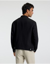 Calibre - Band Neck Zip Up Jacket Black