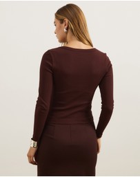 Atmos&Here - Organic Cotton Rib Scoop Neck Top