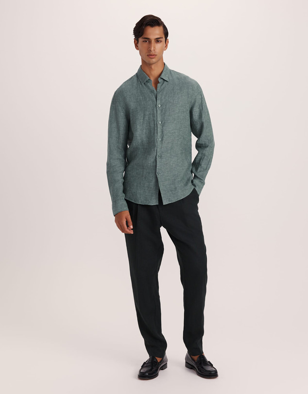 SABA - Anderson Long Sleeve Classic Linen Shirt