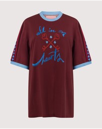 SMWR. by The Somewhere Co - All in on Hearts Oversized Tee