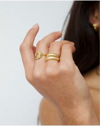 HOUSE OF SLANI - Organic Spiral Gold Ring